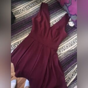 Haute Monde Deep Burgundy Mini Dress